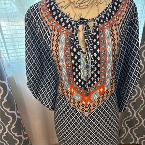 Bohemian Geometric Print Dress